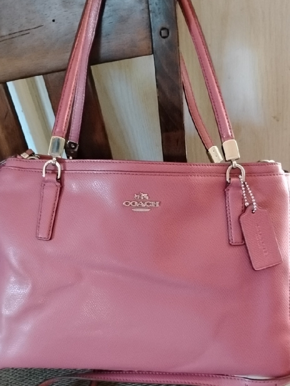 Coach Large Pink Leather Crossbody